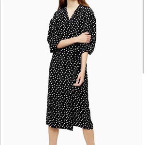 Topshop Heart Print Wrap Dress 🖤